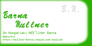 barna mullner business card